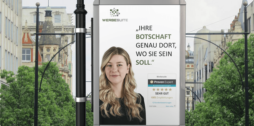 Werbesuite.de ist ihr Partner der modernen Vermietung von Werbeflächen in Deutschland für Privatpersonen und Unternehmen.